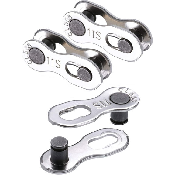 BUZIFU 3 Pairs Bicycle Missing Link 11 Speed Chain Reusable Silver Steel Bike Chain Link