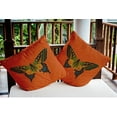 thumbnail image 5 of 16" x 16" Simply Daisy Colorful Swallowtail Indoor/Outdoor Pillow, Perfect Orange Qty 1, 5 of 6