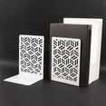 thumbnail image 6 of Giaone 1 Pair Metal Bookends Hollow Book Stoppers Decorative Bookends Book Stands, 6 of 10