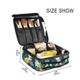 thumbnail image 3 of FORMRS Travel Makeup Bag Large Capacity Train Case Cosmetic Organizer with Adjustable Dividers, Lemon Leaves, 3 of 8
