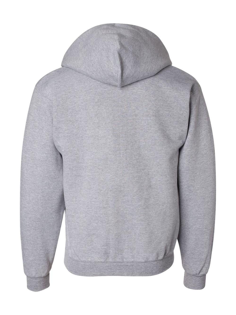 Men's Double Dry Action Fleece Full Zip Hood, Light Steel - XL
