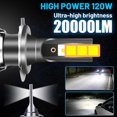 thumbnail image 2 of Bullvision h7 led lampara led h4 bombillas led coche luces led para auto 20000lm coches y motos h1 led H8 led H9 9005 led 9006 led HB3 led HB4 led 120W 4300K 6500K 8000K CSP led montaje del faro del c, 2 of 3