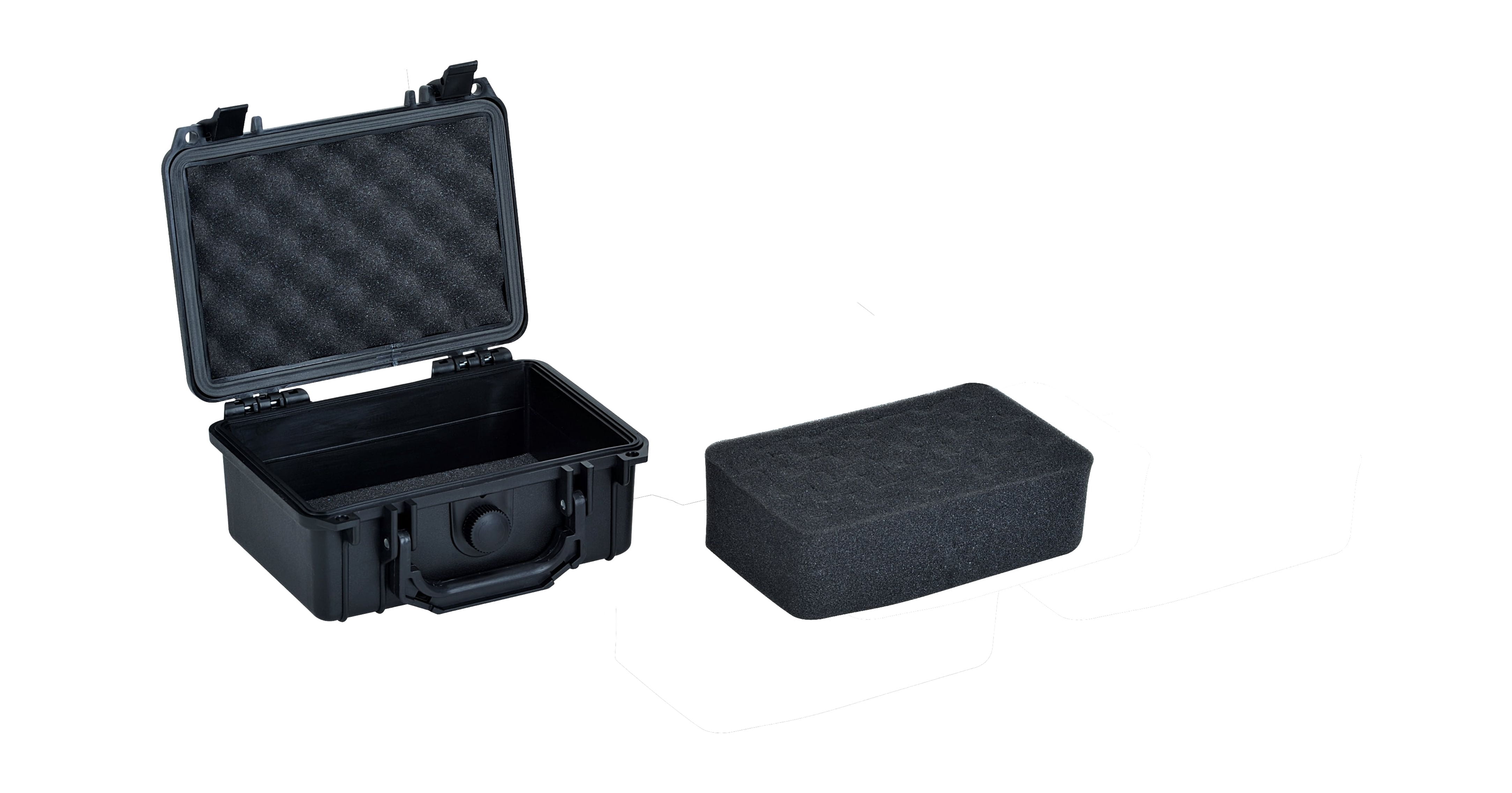 MEIJIA Portable All Weather IP67 Waterproof Hard Case with Foam,Black, 8.12x6.56x3.56inches,