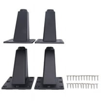 4 Pcs 8cm Adjustable Table Feet Sofa Bed TV Cabinet Legs -Black
