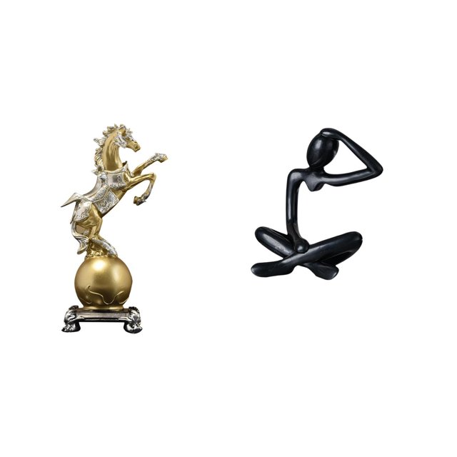 Figura Decorativa De Resina Con Forma De Caballo Pensador, Adorno Artesanal Abstracto, Coleccionable, Moderna, Escultura, Centro De Mesa, Estante, Sala De Estar, Oficina, Mesa