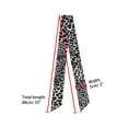 thumbnail image 2 of INSPIRE CHIC Skinny Scarf Womens Thin Long Neckscarf Fashion Leopard Print Hairband Waistband Bag Handle Accessory Black Gray 88x5cm/35x2", 2 of 5