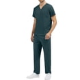 thumbnail image 7 of Mens Scrubs Medical Uniform Stretch Scrubs Set Top and Pants, 7 of 7
