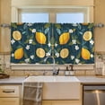 thumbnail image 2 of Yayeee Kitchen Curtains Tier Set of 2 Light Filtering 57"x24" Over Sink Window Panels, Green Lemons, 2 of 7