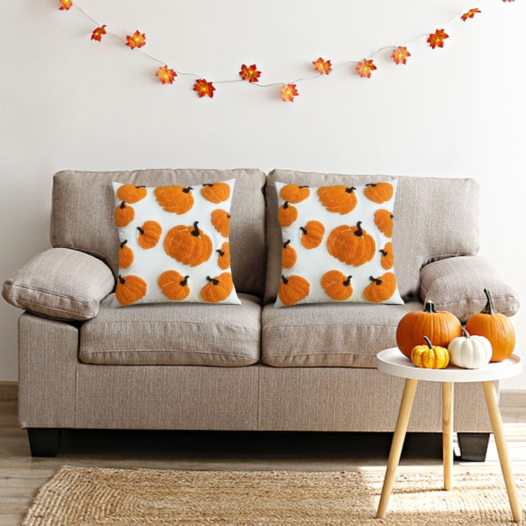 AVOIN Fall Pumpkin Sunflowers Pillow Cover - 12x20 Inch, Autumn Thanksgiving Decor