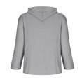 thumbnail image 5 of Timoontee Men's Casual Hoodies Modern Fit Long Sleeve Waffle Textured Quarter Button Pullover Tops Lightweight Solid Hooded Sweatshirts for Hiking Jogger Running Workout Gray XL, 5 of 6
