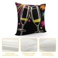 thumbnail image 4 of GOSMITH  Happy New Year Let's Party Fireworks Throw Pillow Covers, 18 x 18 Inch Winter Holiday Celebrate Cushion Case Decoration for Sofa Couch Set of 4, 4 of 5