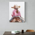 thumbnail image 5 of AVOI Girl On A Horse Cowgirl Canvas Wall Art, Vintage Cowgirl Nursery Wall DecorGirl's Rustic Wall Art, Cowgirl Nursery Decor for Girl's Bedroom Nursery Room, Cowgirl Home Decor Unframe: 12x18in, 5 of 6