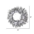 thumbnail image 2 of Vickerman G186661LED Couronne de Pin à Aiguilles Longue en Aulne Floqué de 60 Po avec C7 120 DEL Blanches, 2 of 2