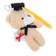 thumbnail image 3 of KAKOWELY Lindo oso de peluche de graduación, mini oso de peluche con sombrero de graduación para llavero de graduación, recuerdos de fiesta para graduados de secundaria y universidad., 3 of 4