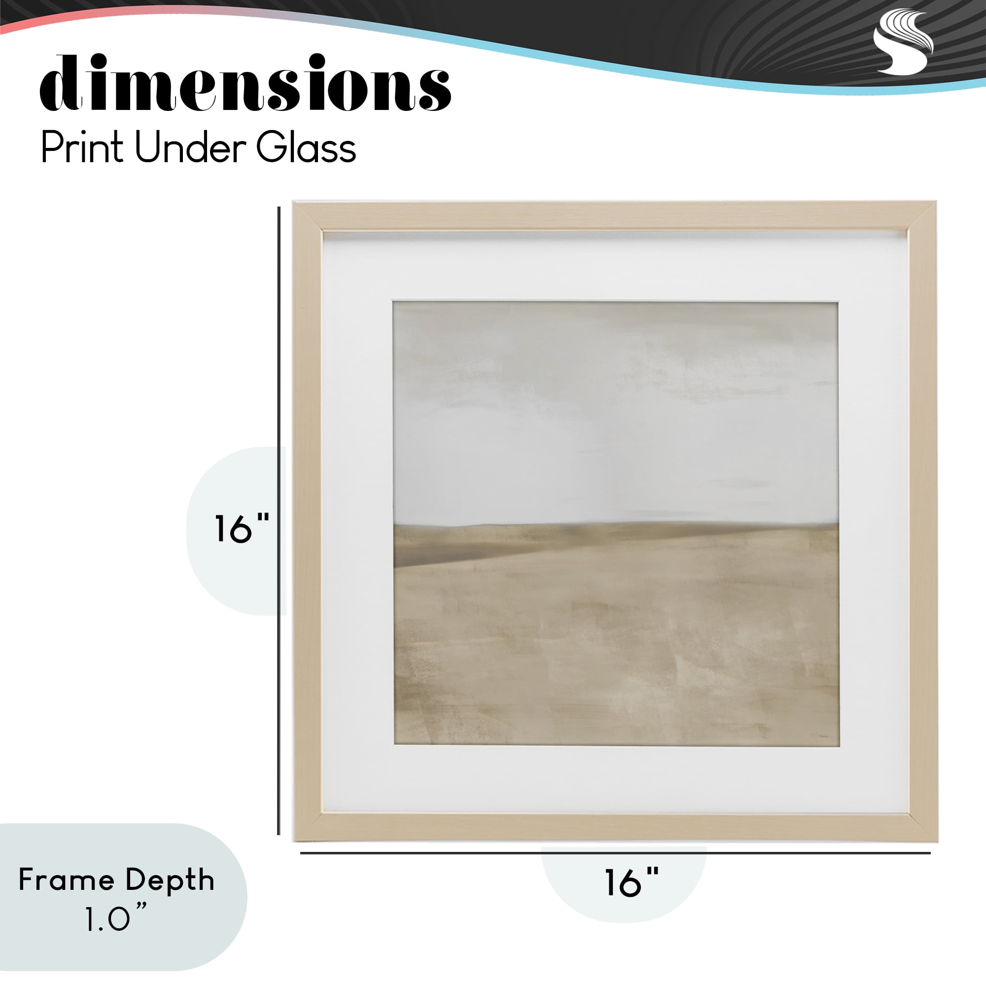 Stupell Industries Muted Smooth Hills Birch Framed Print Under Glass, design by Dan Meneely