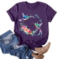 thumbnail image 4 of PENGXIANG T-Shirt Décontracté à Manches Courtes Imprimé Lettres pour Femmes, 4 of 5