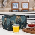 thumbnail image 6 of Balery Starry Sky Meditating Lion Pattern Oven Cover Kitchen Bread Machine Protector, 4 Slice Toaster Cover for Home, Anti Dust Fingerprint Coaster Cover, 6 of 7