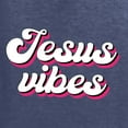thumbnail image 6 of Wild Bobby, Jesus Vibes Inspirational/Christian Unisex Crewneck Graphic Sweatshirt, Vintage Heather Navy, 3X-Large, 6 of 6