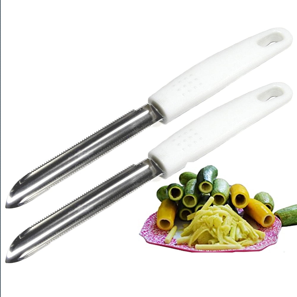 2 PC DIAMOND VISIONS STAINLESS STEEL SERRATED PEELER FOR FRUITS AND VEGETABLES 