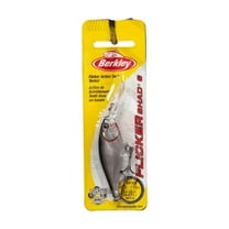 Berkley Flicker Shad Fishing Lure, Black Silver, 1/4 oz