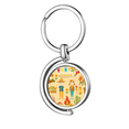 thumbnail image 1 of Sling Fire Cactus Guitar Festival Illustration Rotating Keychain Metal Keyring Holder, 1 of 2