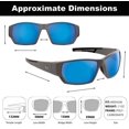thumbnail image 2 of Flying Fisherman unisex adult Drop Back Sunglasses, Matte Gray Frame/Smoke-blue, 2 of 7