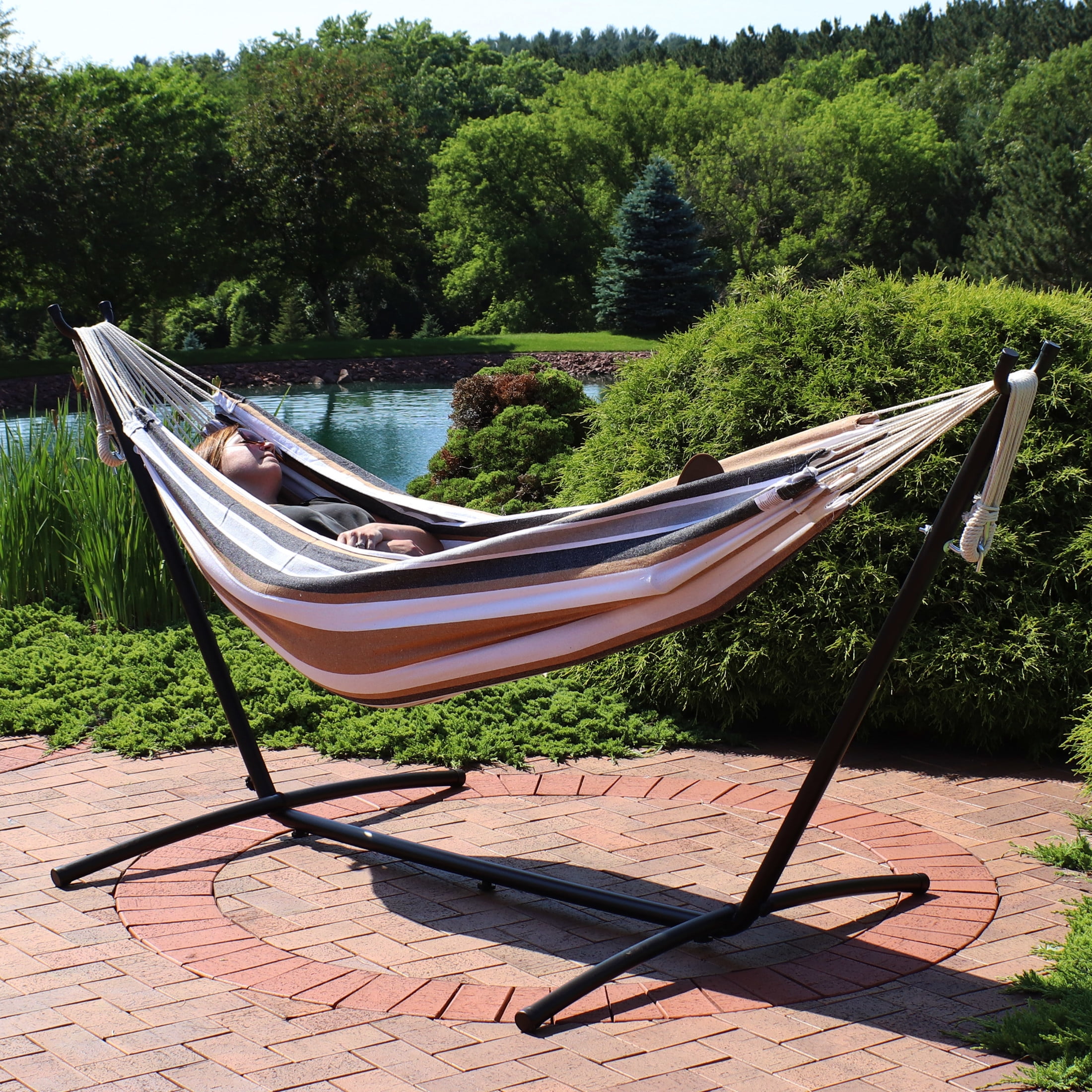 ハンモック　Hammock Brazilian Double Hammock + Stand - Buy Online | Hammock