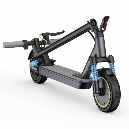 8.5”Adult Electric Scooter 350W Motor Max 19 MPH 16 Miles Range 36V 7.8Ah Battery for Teens & Adults Green