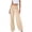 Khaki, variant on Inleife Womens Solid Color Elastic Waist Sports Casual Comfy Pants with Side Pockets