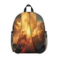 thumbnail image 3 of Colorful Starry Sky and Universe Backpack for School, Cute School Bag with Adjustable Shoulder Straps and Padded Back, 13.8"x11.4"x6", 3 of 5