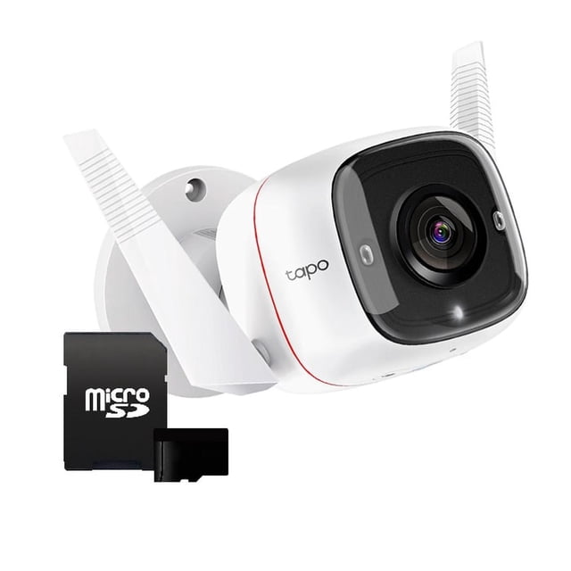 kit Camara Vigilancia WiFi Grupo DECME Tapo C310 Ultra HD + Micro SD 32GB blanco