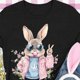 thumbnail image 5 of Camiseta de Cuello Redondo de Manga Corta de la Mujer, Top de Moda para Invierno Y Primavera Impresa de Navidad Casual 3/4, 5 of 7