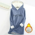 thumbnail image 2 of Hoodies for Women Winter Fleece Lined Warm Thermal Shirts Casual Pattern Floral Print Loungewear Fashion Soft Tops S-3XL, 2 of 3