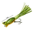 Arbogast Hula Popper Topwater Baits 1 1/4" Frog Yellow Belly 3/16 oz ...