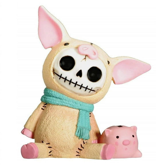 SUMMIT COLLECTION Furrybones Bacon Signature Skeleton in Piglet Costume with Piggy Bank