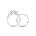 thumbnail image 4 of 14kt White Gold Princess Diamond Bridal Wedding Ring Band Set 3/4 Cttw, 4 of 4