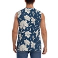 thumbnail image 4 of Haiem Men's Lilies Flowers Print Tank Tops Summer Sleeveless Cut Off Workout T-Shirts Fitness Vest Athletic Undershirts-X-Large, 4 of 8
