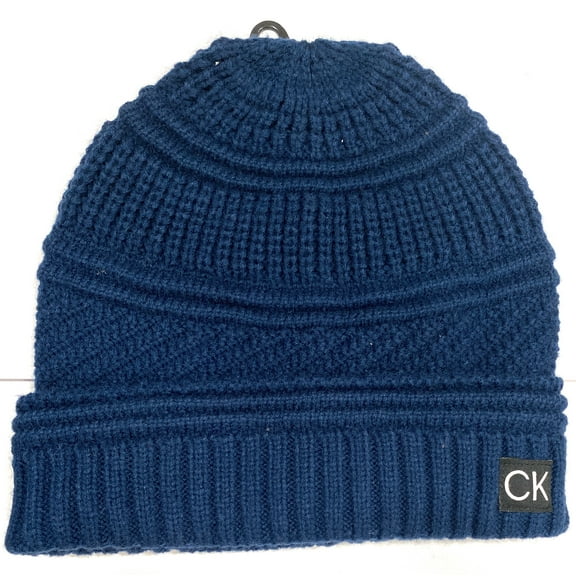 Calvin Klein Women's Cuffed Knitted Beanie (Dark Green, OS)