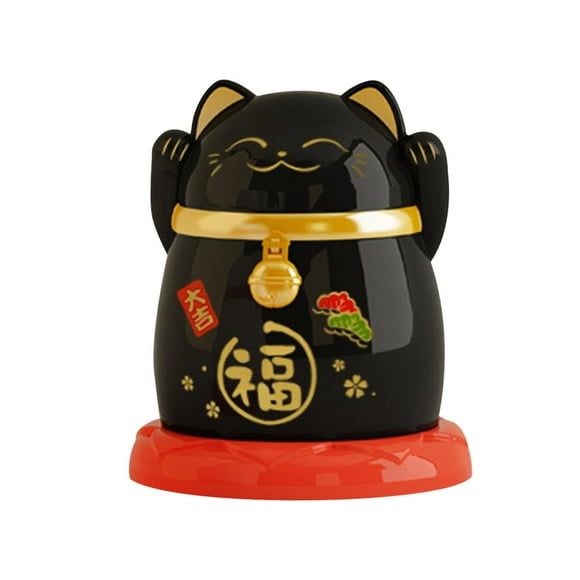 Caja dispensadora de palillos de dientes Fernando gato de la China Negro