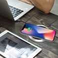thumbnail image 2 of Wireless Charging Pad, High Power 10 Watts (2.1 Amp) Ultra-Slim Wireless Charging Pad for Samsung Galaxy Note 9, Apple iPhone X, 8/8 Plus and All Wireless (Qi) Enabled Devices by Cellet - Grey, 2 of 10