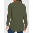 thumbnail image 3 of Cuteduck Women's Waffle Knit Tops Henley Casual Shirts Long Sleeve V Neck Solid Color Casual Tunic Tops S-XXL, 3 of 9