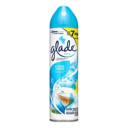 Glade Room Spray Aerosol 8 fl oz (0.3 Quart) Clean Linen 1 Each Odor Neutralizer, Long