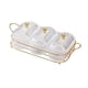 thumbnail image 2 of Plato de servir dividido Crown con soporte, plato para aperitivos, plato para dulces y con estilo C, 2 of 9