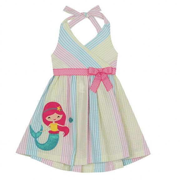 Toddler Girls Stripe Seersucker Dress