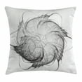 thumbnail image 1 of Spires Decor Throw Pillow Cushion Cover, Original Futuristic Chaotic Graphic Image with Bizarre Forms and Features, Decorative Square Accent Pillow Case, 20 X 20 Inches, Grey White, by Ambesonne, 1 of 2