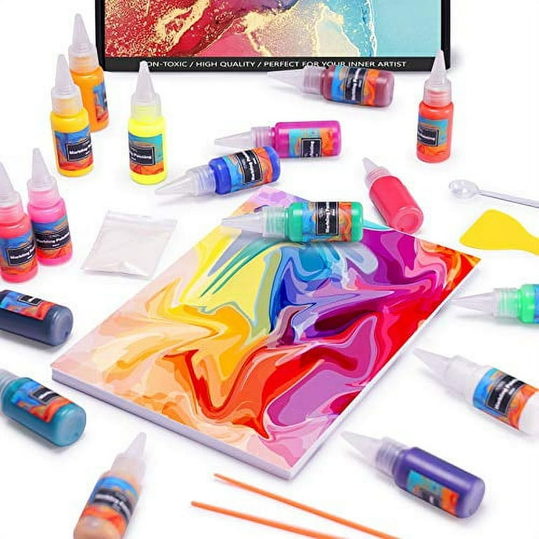 Funwins Water Marbling Paint for Kids - Arts and Crafts for Girls & Boys  Crafts Kits Ideal Gifts for Kids Age 3-5 4-8 8-12 (Spin Art for Kids, 6