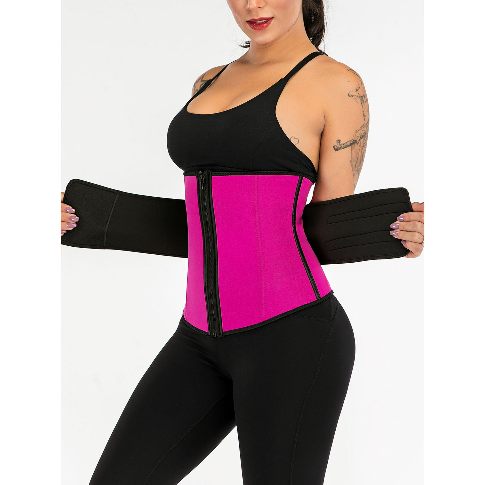 ALING Women Waist Trainer Slimming Body Shaper Belt Weight Loss Belt Sweat Trainer Hot Body Shaper Slim Belt Workout Fitness Shapewear Walmart