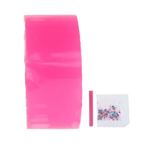 Cinta adhesiva de doble cara con lentejuelas, juguetes educativos con cerbatana, reutilizable, para hacer burbujas de aire, globos, cinta adhesiva para pared, ideal como regalo de Rosa 300cmx3cm
