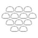 thumbnail image 1 of Uxcell 30 Pcs Anillos D de Metal 1" ID 0.15 pulgadas de grosor Apertura Aleación de Zinc para Llaveros Bolsas Correas Cinturones Plata Brillante, 1 of 5