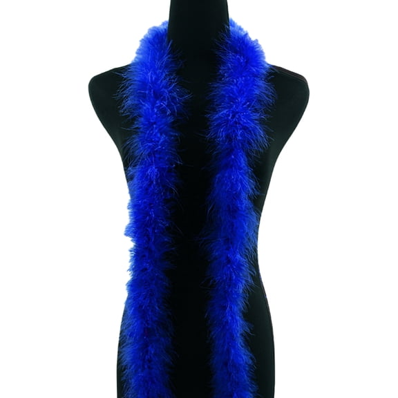 Zhuge 1Pcs 2 Yards Dark Blue Fluffy Feather Scarf, DIY Crafts & Sewing Trim for Wedding, Party, Christmas & Home Decor